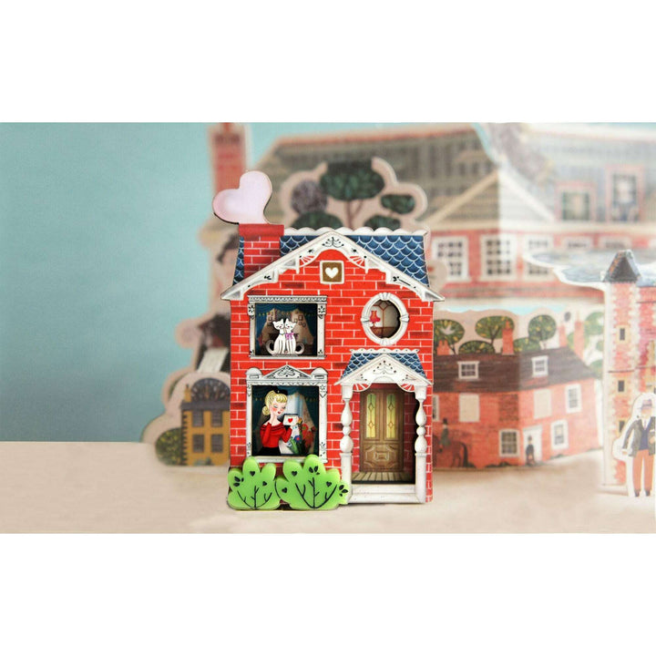 Valentine's House Brooch by Laliblue