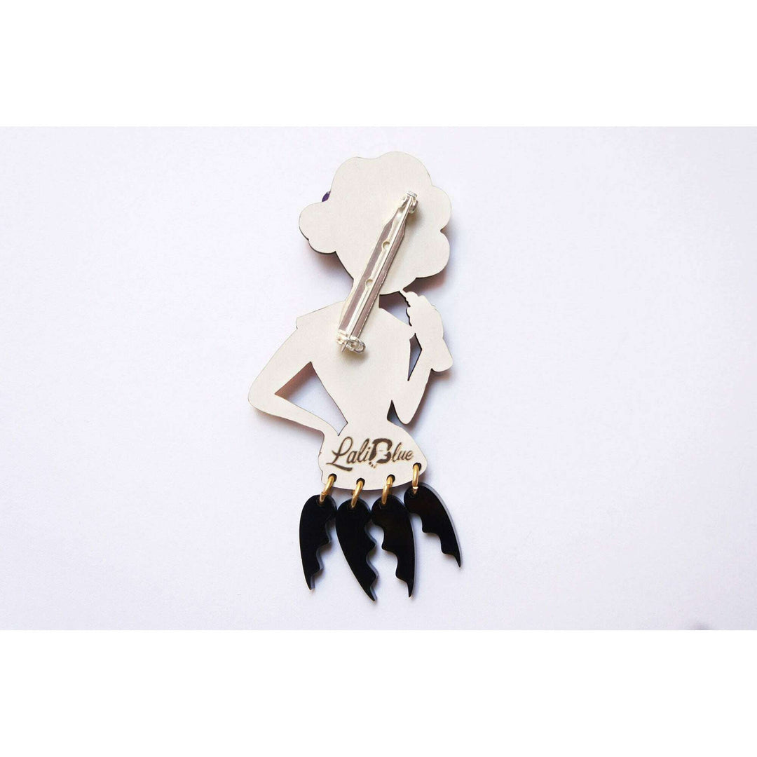 Vampire Bat Woman Brooch by Laliblue