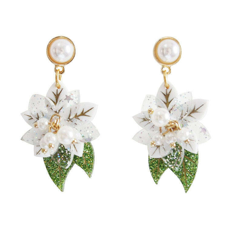 Winter Flowers Earrings by Laliblue