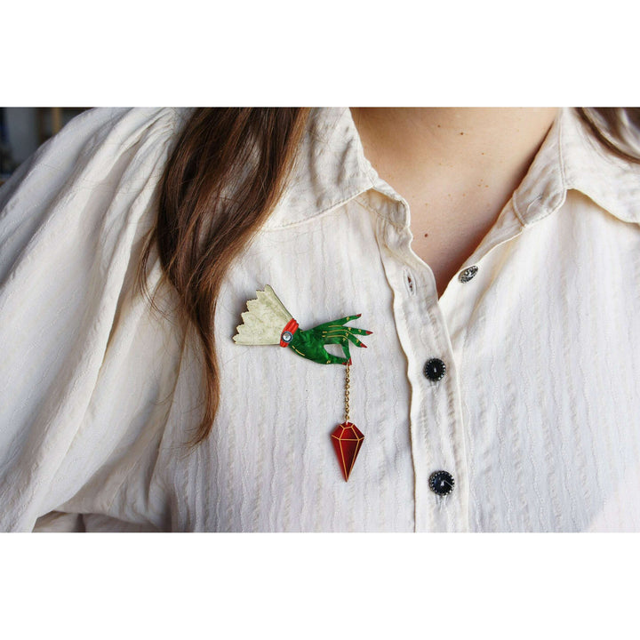 Witch Pendulum Halloween Brooch by Laliblue