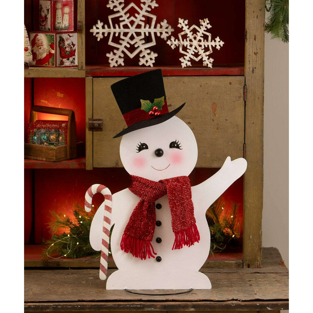 Large Jolly Tin Snowman by Bethany Lowe Designs, image 3