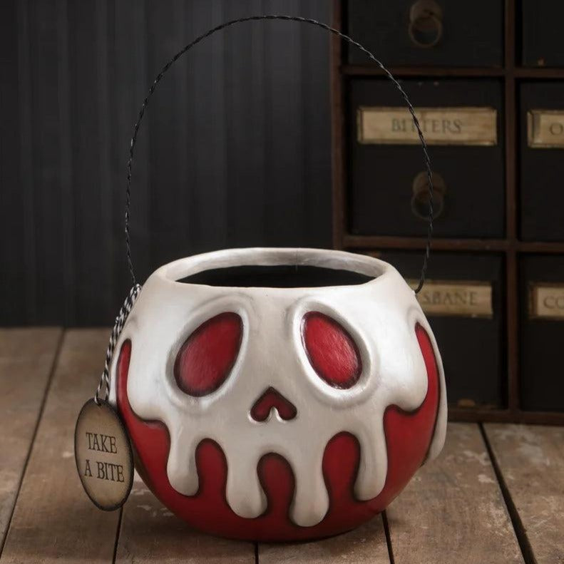 Large Red Apple with White Poison Bucket by LeeAnn Kress - Quirks!