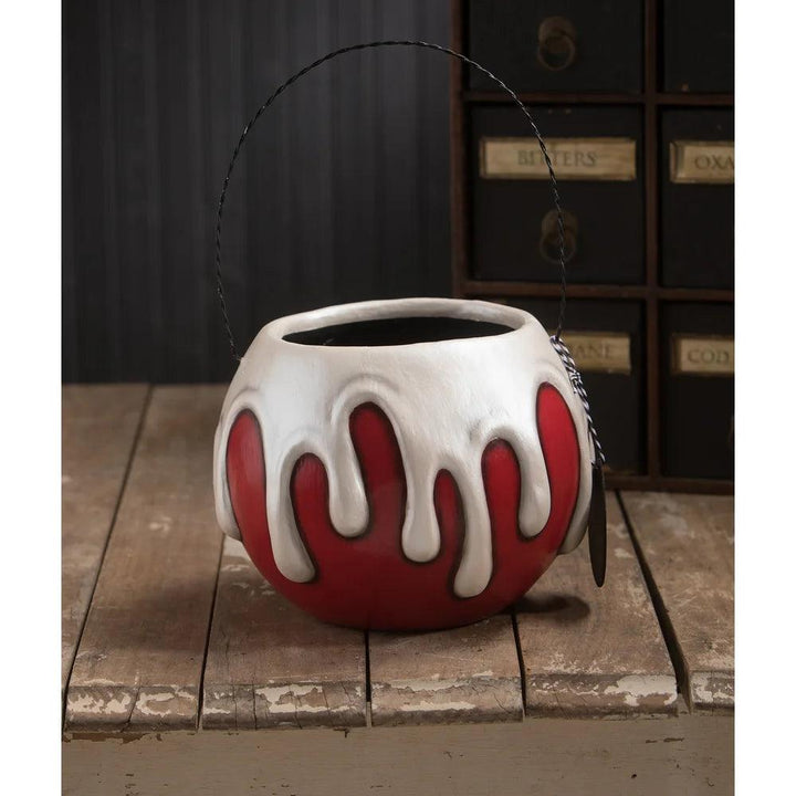 Large Red Apple with White Poison Bucket by LeeAnn Kress - Quirks!