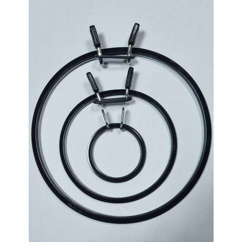 Large Spring Metal Embroidery Hoop Nurge 160-1 Deep Black