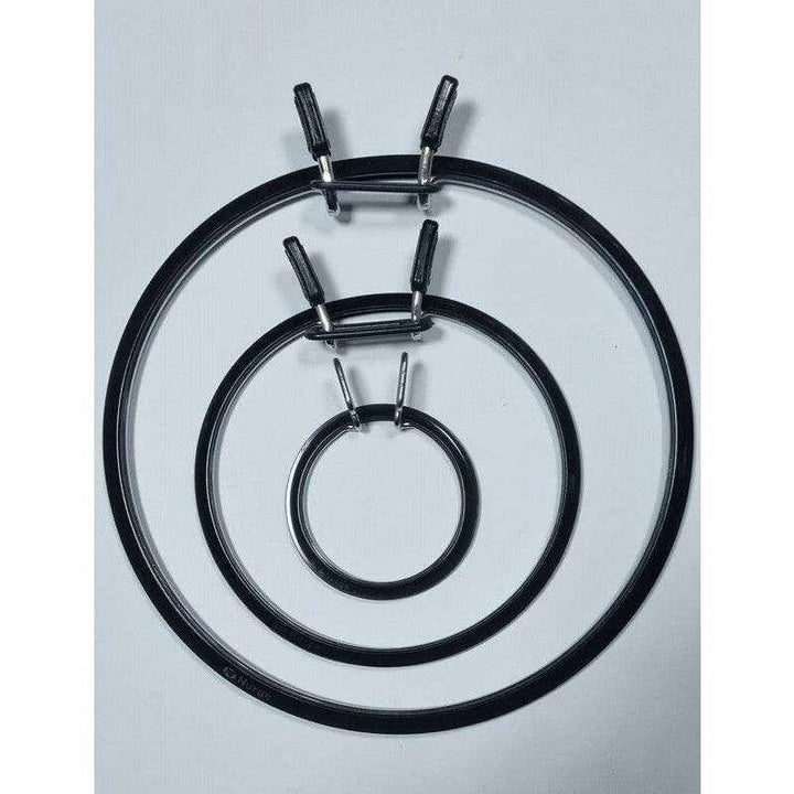 Large Spring Metal Embroidery Hoop Nurge 160-1 Deep Black