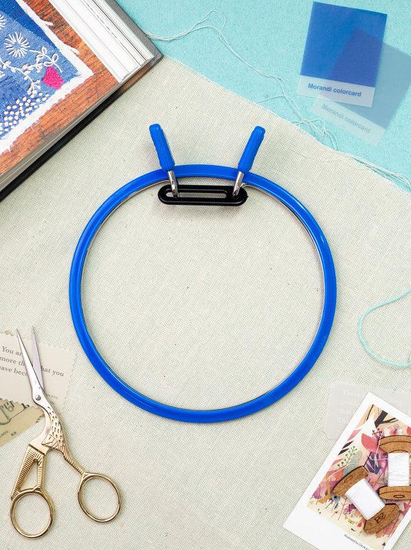 Large Spring Metal Embroidery Hoop Nurge 160-1 Deep Blue