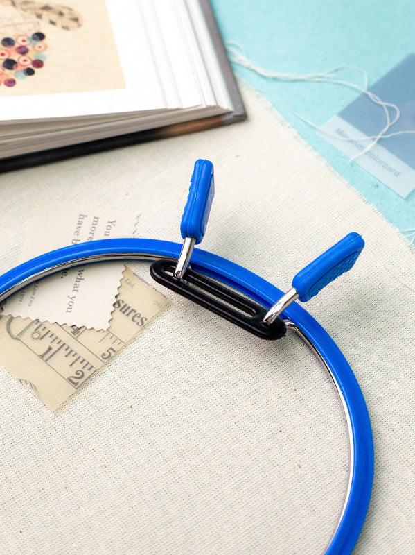 Large Spring Metal Embroidery Hoop Nurge 160-1 Deep Blue