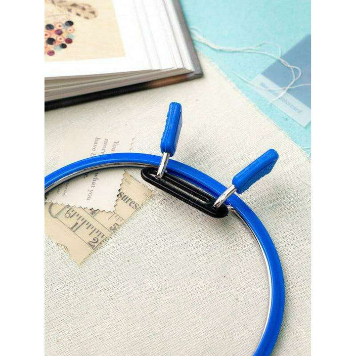 Large Spring Metal Embroidery Hoop Nurge 160-1 Deep Blue