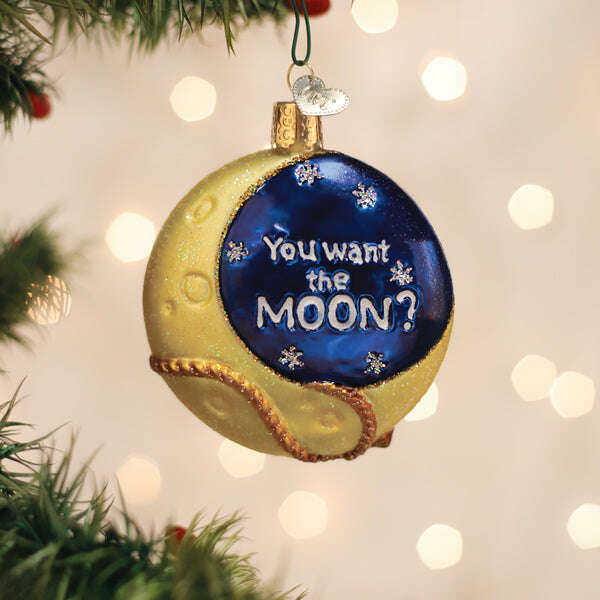 Old World Christmas Lasso the Moon Blown Glass Ornament