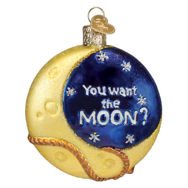 Old World Christmas Lasso the Moon Blown Glass Ornament