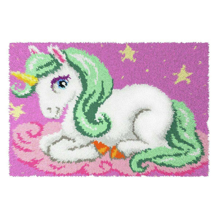 Latch-hook Carpet Kit on canvas Unicorn 4158