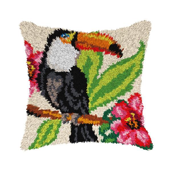 Latch hook cushion kit "Toucan"