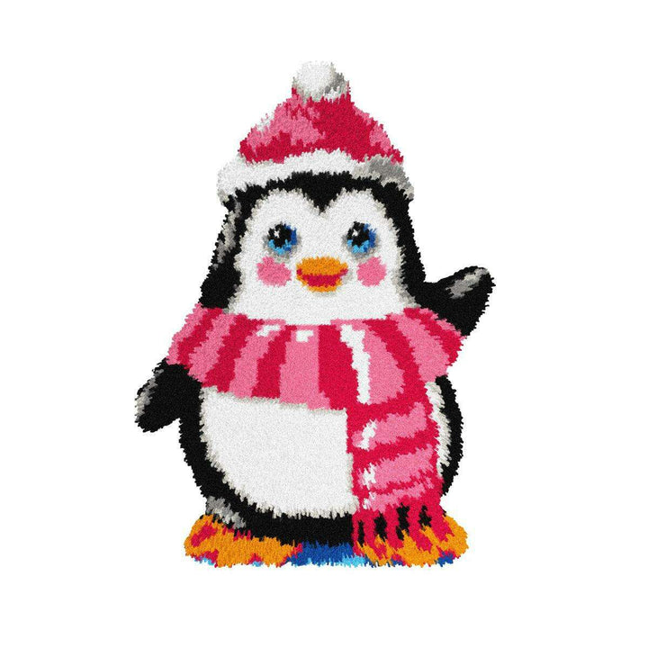 Latch-hook Kit on canvas Pinguin 4172