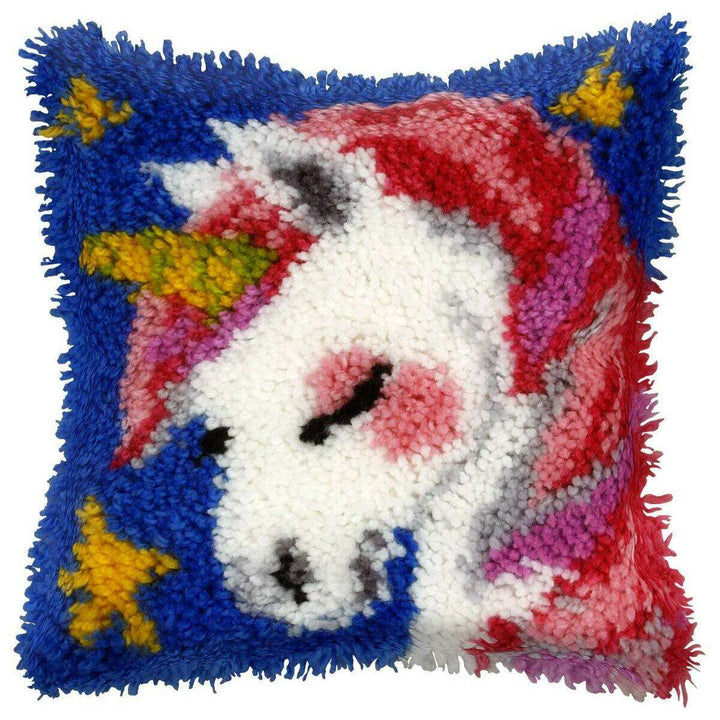 Latch-hook kit on canvas Unicorn 4080