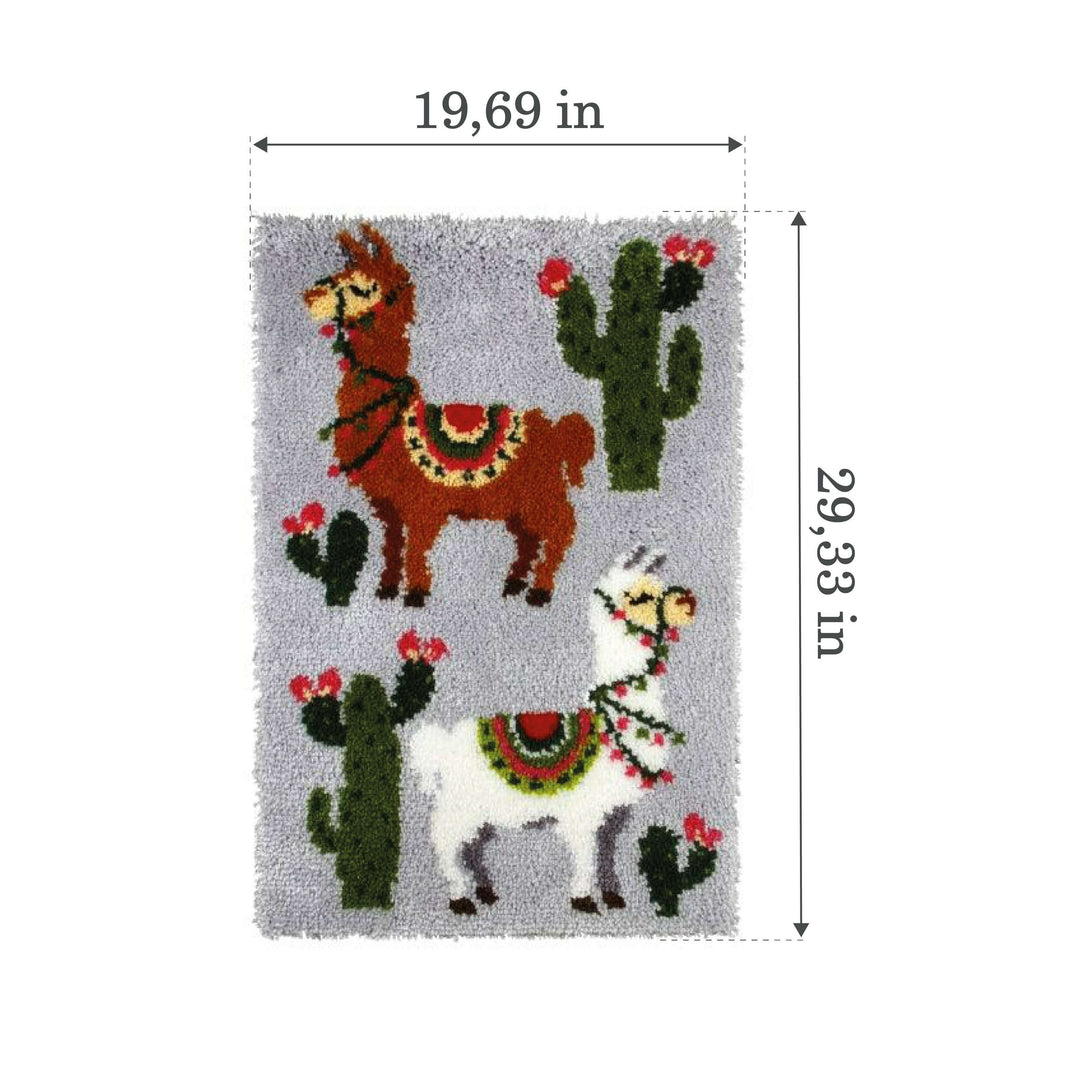 Latch hook rug kit "Alpacas" 4103