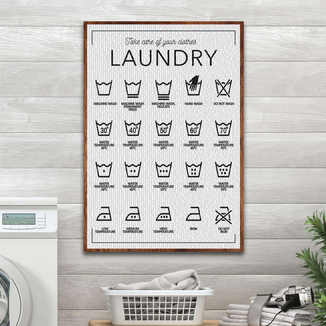 Laundry Symbols Sign II