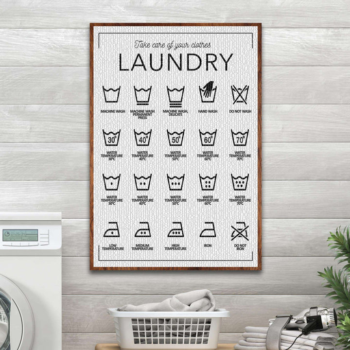 Laundry Symbols Sign II