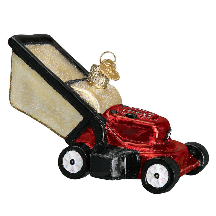 Old World Christmas Lawn Mower Blown Glass Ornament