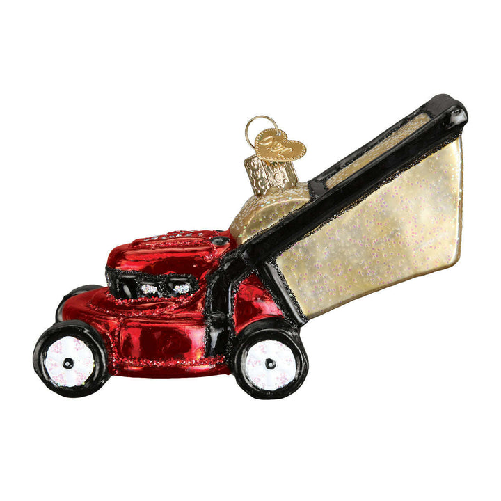 Old World Christmas Lawn Mower Blown Glass Ornament