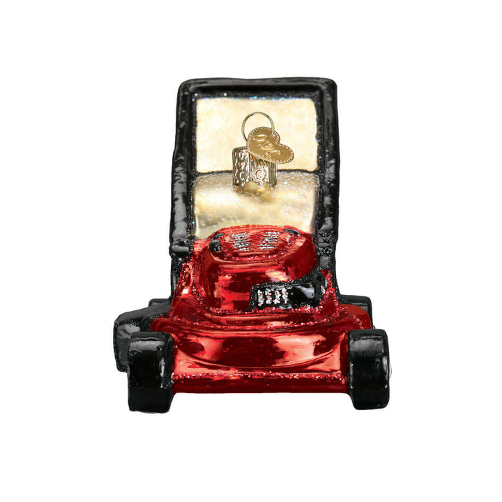 Old World Christmas Lawn Mower Blown Glass Ornament