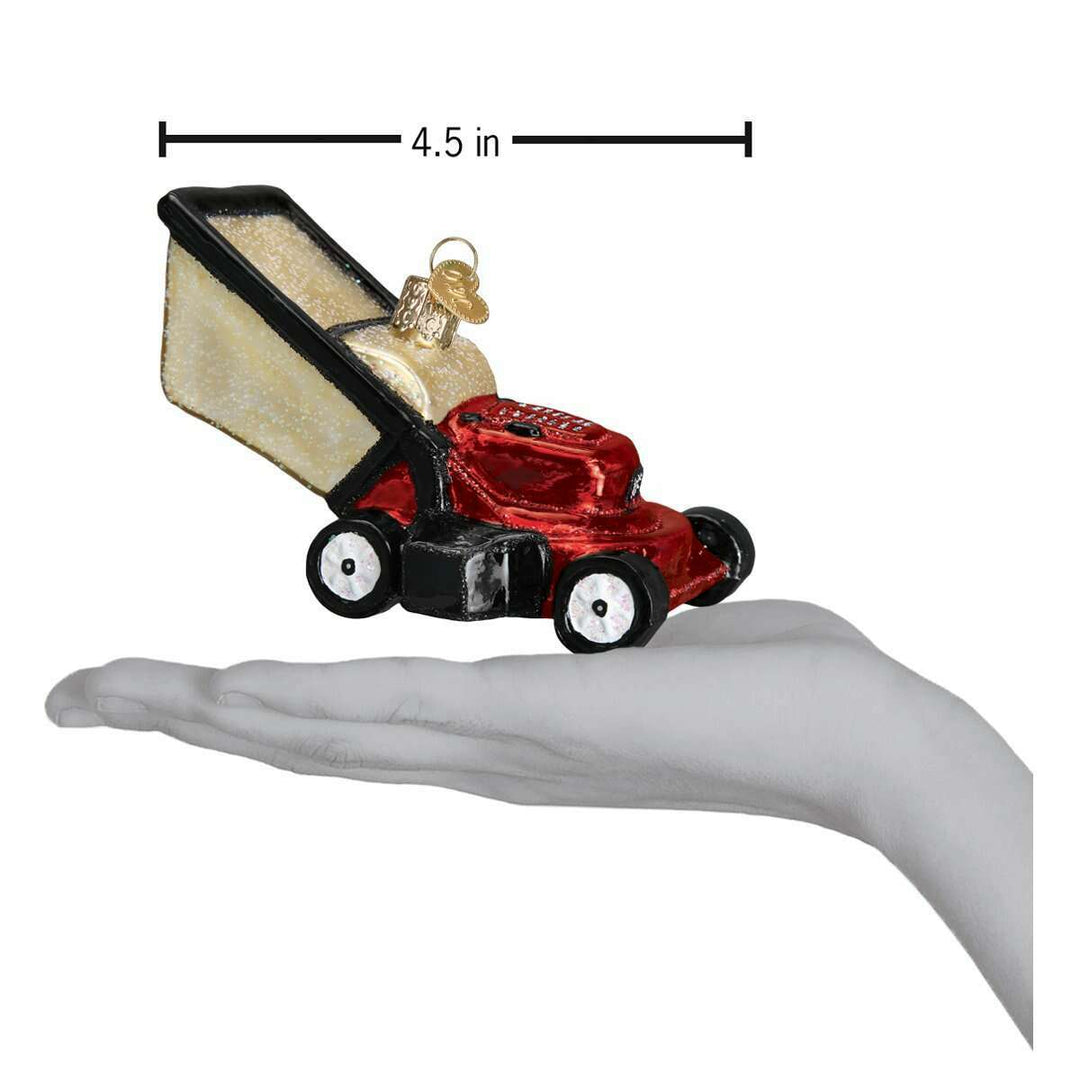 Old World Christmas Lawn Mower Blown Glass Ornament