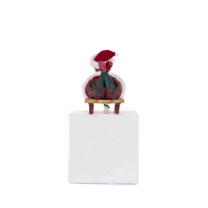 Laying Elf on Sled Stocking Holder by Katherine's Collection image 2