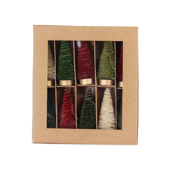 Traditional Bottle Brush Tree Set of 10 by Bethany Lowe Designs