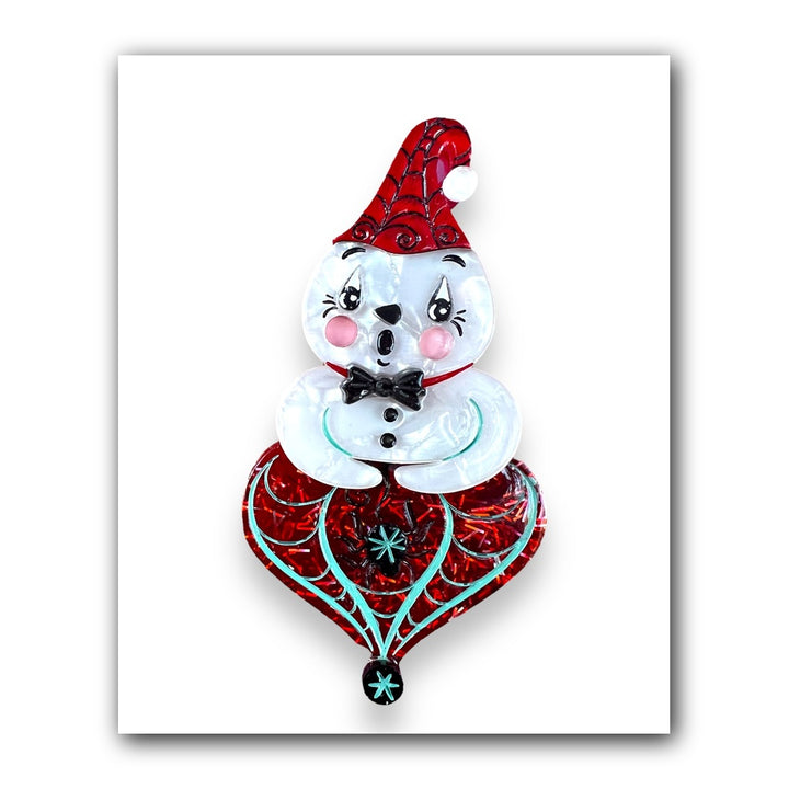 Spooky Ghostie Spookmas Brooch by Johanna Parker x Lipstick & Chrome — Holiday Ghost Pin