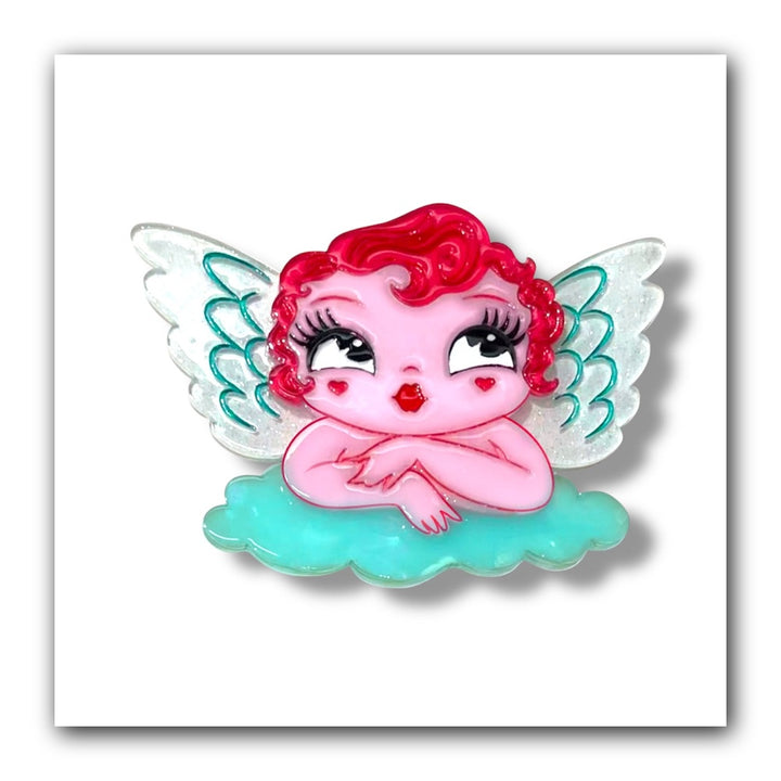 Mini Matchmaker Brooch by Miss Fluff x Lipstick & Chrome — Vintage Valentine Acrylic Pin