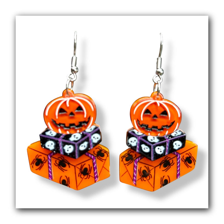 Halloween Happy Mail Earrings by 50's Vintage Dame x Lipstick & Chrome — Spooky Mail Drop Earrings