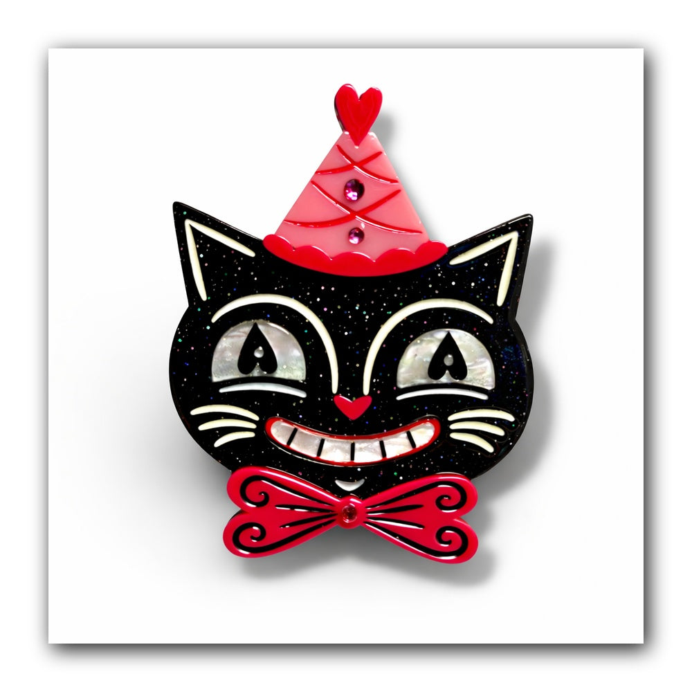 Sweetheart Jack Brooch by Johanna Parker x Lipstick & Chrome — Valloween Folk Art Pin
