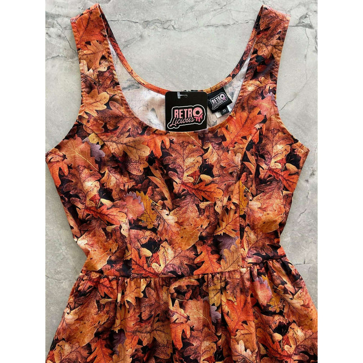 Leaves Fit & Flare Dress