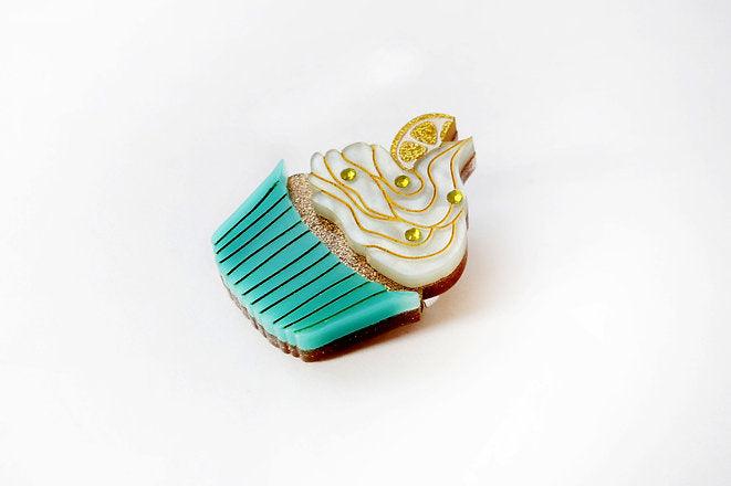 Lemon Muffin Brooch by LaliBlue - Quirks!