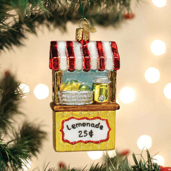 Old World Christmas Lemonade Stand Blown Glass Ornament