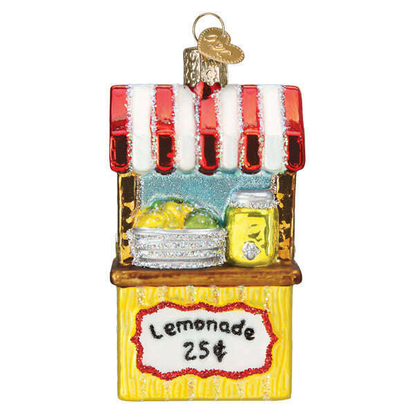Old World Christmas Lemonade Stand Blown Glass Ornament