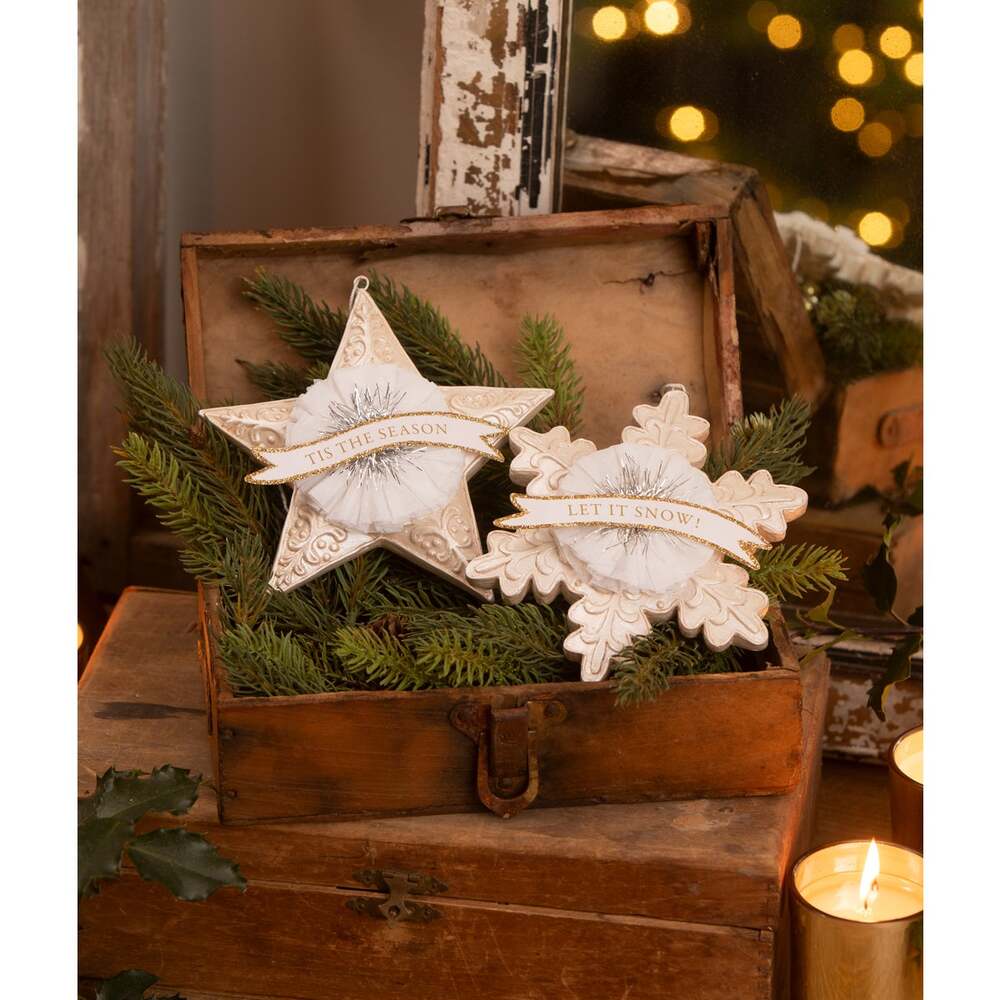 Let it Snow Flake Ornament by Bethany Lowe Designs 3