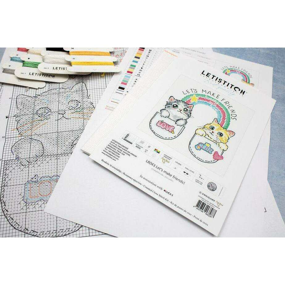 Let's make friends! L8043 Counted Cross Stitch Kit
