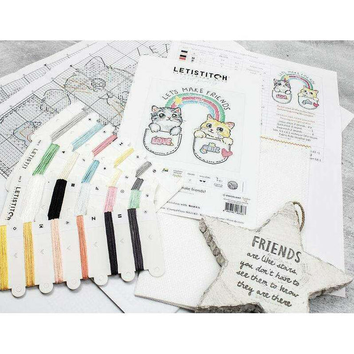 Let's make friends! L8043 Counted Cross Stitch Kit