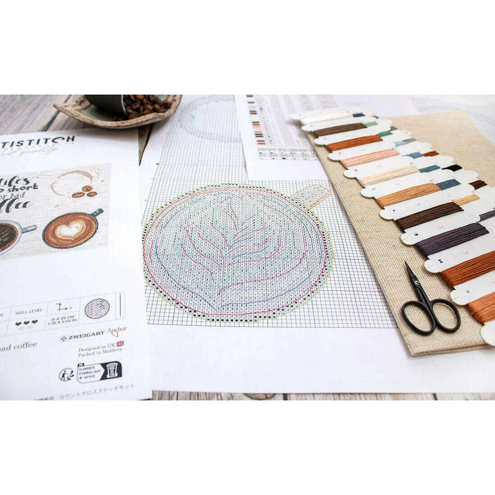 Life's too short for a bad coffee L8097 Counted Cross Stitch Kit