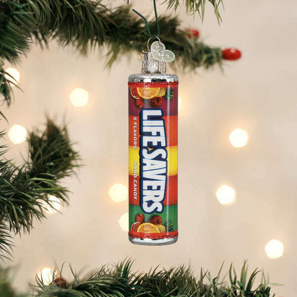 Old World Christmas Lifesavers Blown Glass Ornament