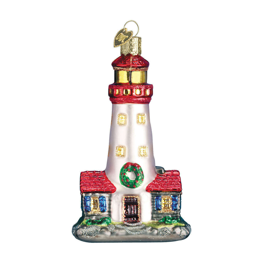 Old World Christmas Lighthouse Blown Glass Ornament