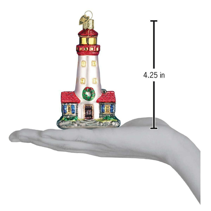 Old World Christmas Lighthouse Blown Glass Ornament