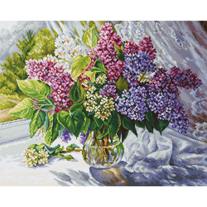 Lilac Bouquet B7015L Counted Cross-Stitch Kit