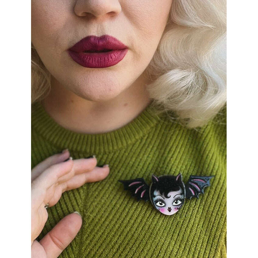 Lily the Vamp Brooch by Miss Fluff x Lipstick & Chrome – view 4