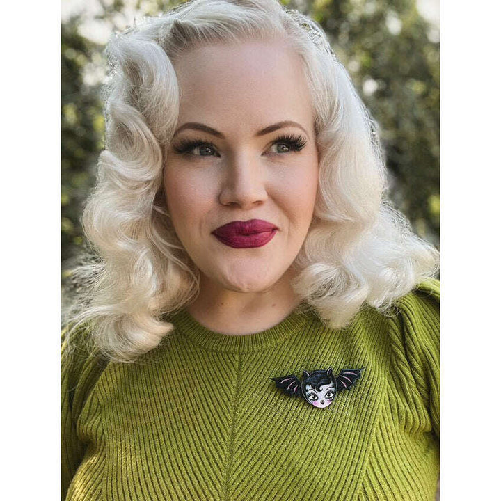 Lily the Vamp Brooch by Miss Fluff x Lipstick & Chrome – view 5