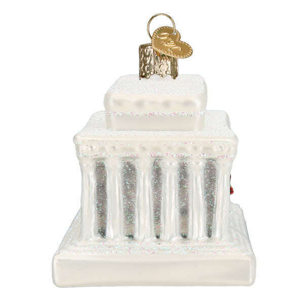 Old World Christmas Lincoln Memorial Blown Glass Ornament
