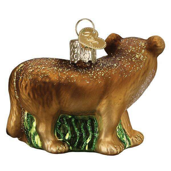 Old World Christmas Lion Cub Blown Glass Ornament