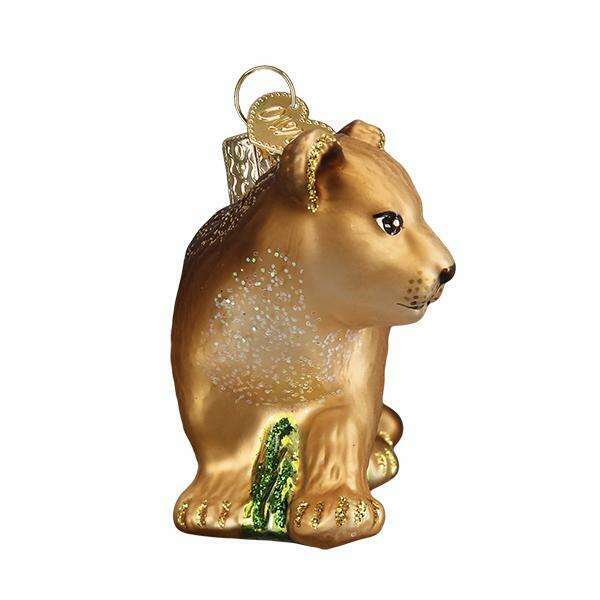 Old World Christmas Lion Cub Blown Glass Ornament