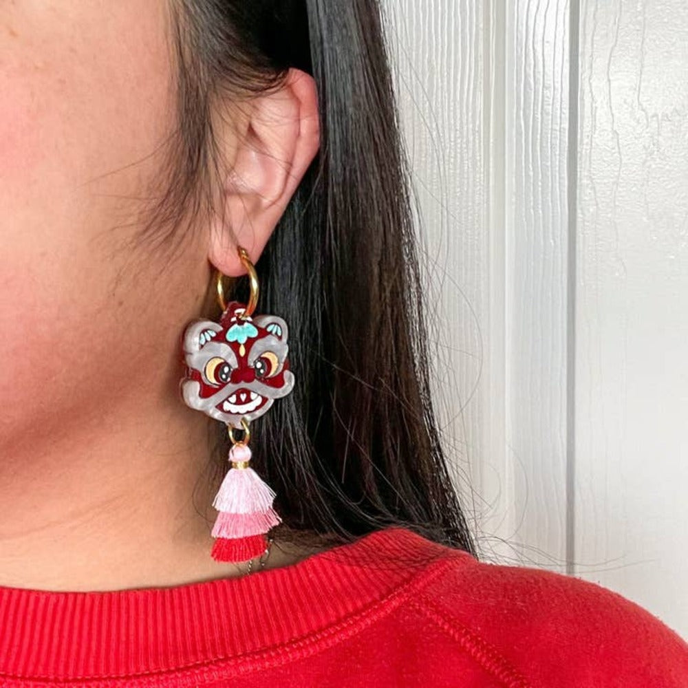 Lion Dance Earrings 1