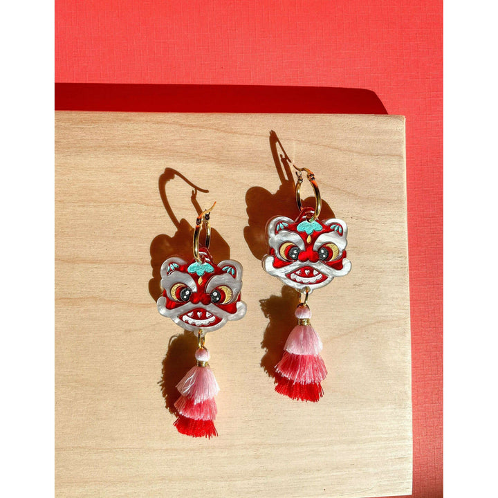 Lion Dance Earrings